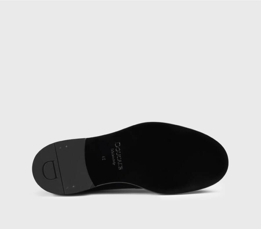 Doucal's Zwarte lakleren veterschoenen