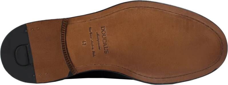 Doucal's Zwarte Leren Ballerina`s