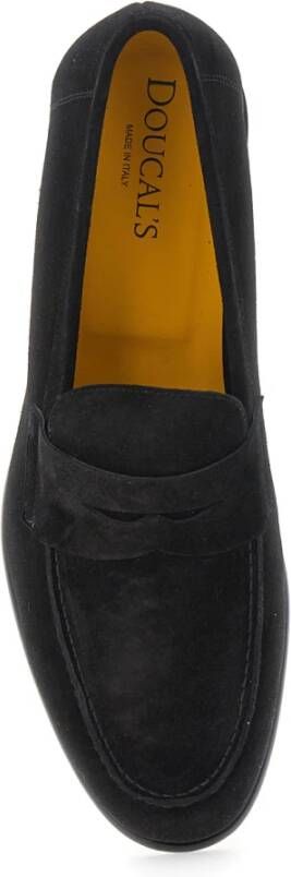 Doucal's Zwarte Leren Instappers Black Heren