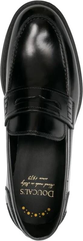 Doucal's Zwarte Leren Loafers