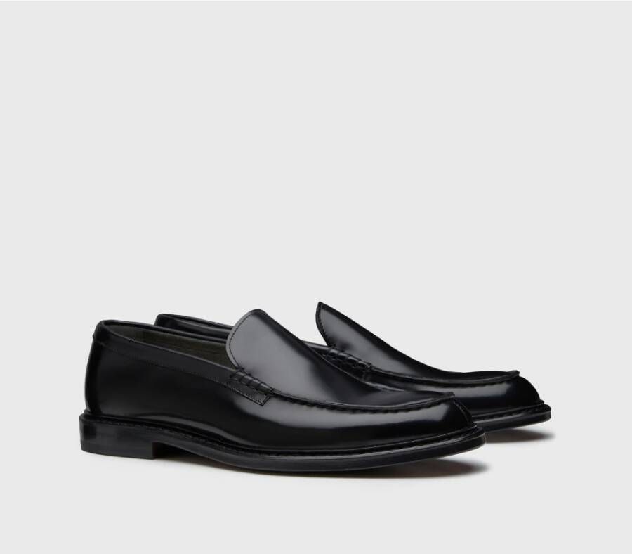 Doucal's Zwarte leren loafers Black Heren