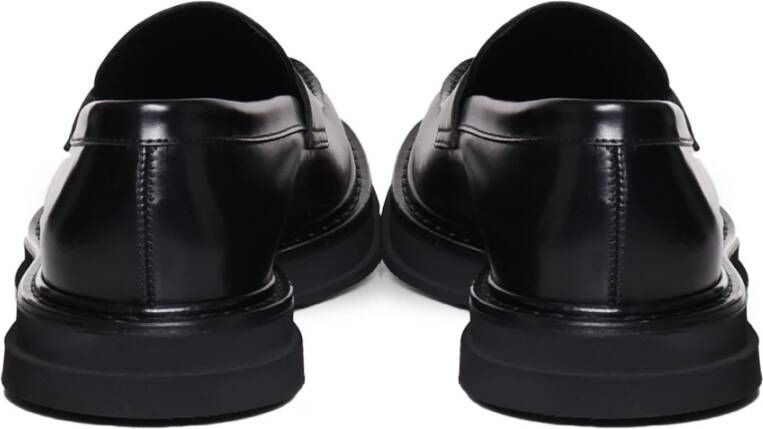Doucal's Zwarte leren mocassin schoenen Black Heren