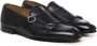 Doucal's Zwarte Leren Monk Strap Loafers Black Heren - Thumbnail 6