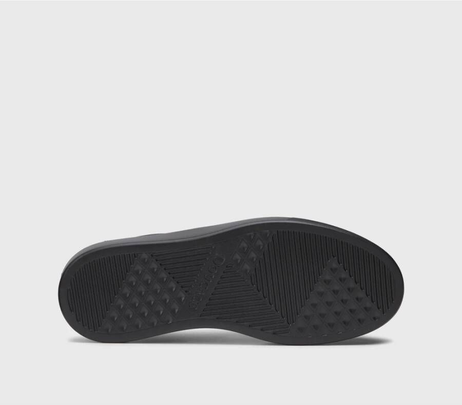 Doucal's Zwarte Leren Sneakers met Memory Foam Binnenzool Zwart Heren