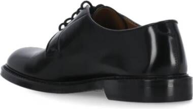 Doucal's Zwarte Leren Veterschoenen Black Heren