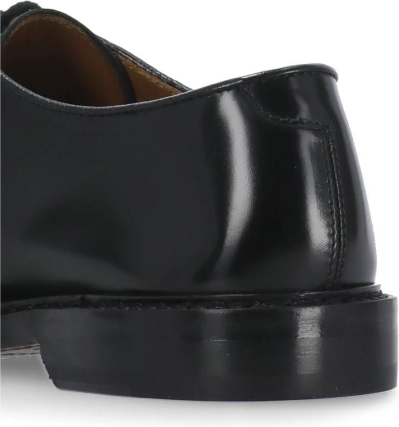 Doucal's Zwarte Leren Veterschoenen Black Heren