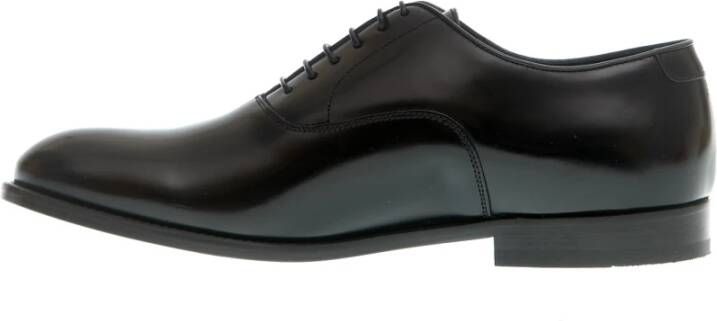 Doucal's Zwarte Leren Veterschoenen Black Heren