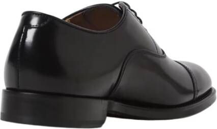 Doucal's Zwarte Oxford Leren Schoenen