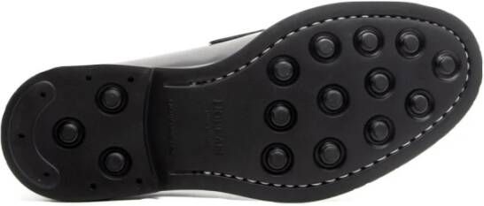 Doucal's Zwarte Penny Loafer Italiaanse Leren Schoenen