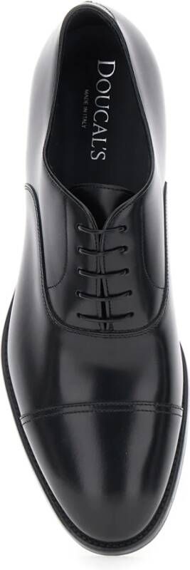 Doucal's Zwarte platte schoenen Fondo Monza