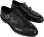 Doucal's Zwarte Gehamerde Leren Platte Schoenen Black Heren - Thumbnail 2