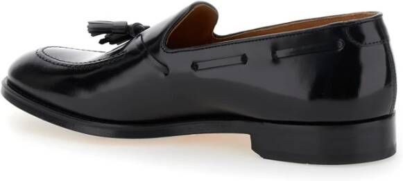 Doucal's Zwarte Tassel Moc Platte Schoenen Black Heren