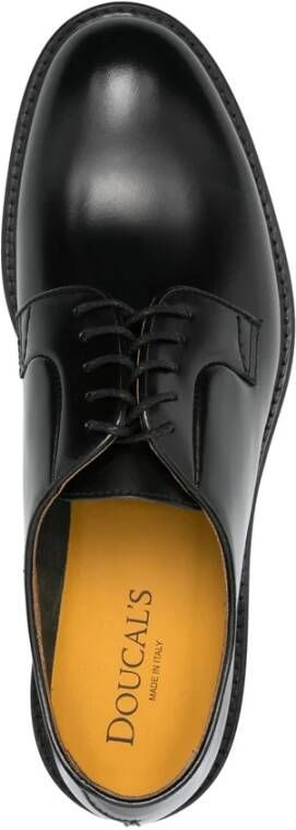 Doucal's Zwarte Veterschoenen van Leer