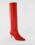 Douuod Woman Hoge laarzen van kersenhout Red Dames - Thumbnail 2