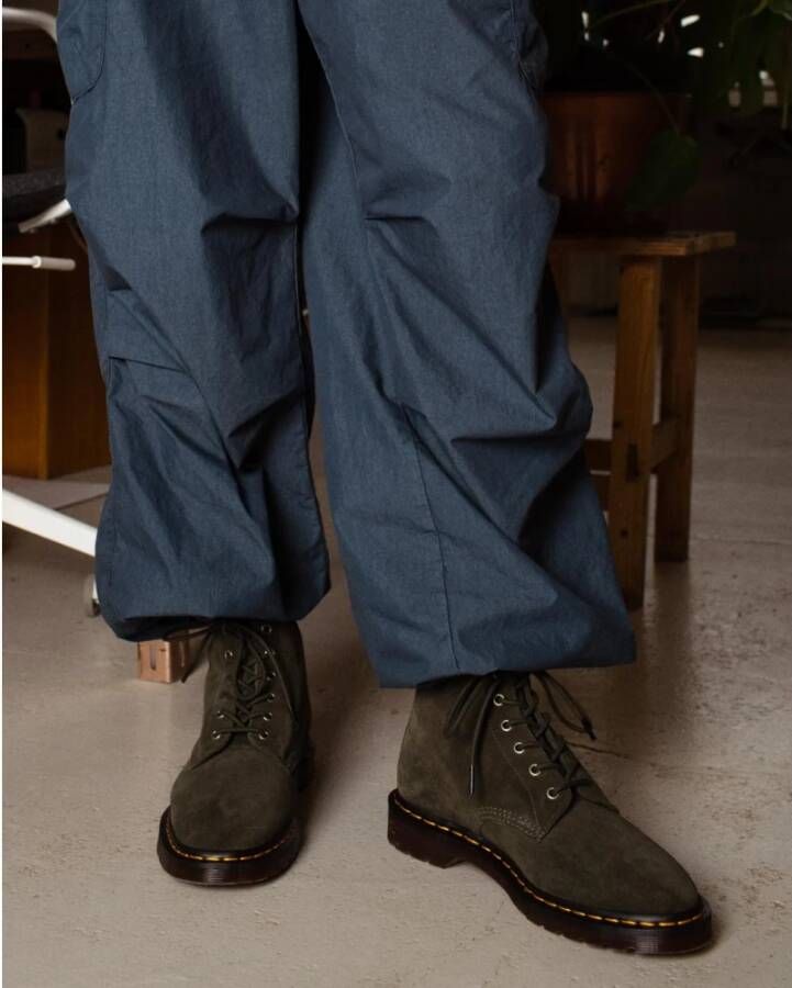 Dr. Martens 101 UB Repello Calf Suede Olive Boot