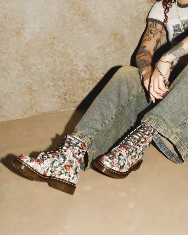 Dr. Martens 1460 English Garden Multi Backhand Boots Multicolor Dames