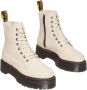 Dr. Martens Beige Leren Enkellaarzen met Dubbele Sluiting Beige Dames - Thumbnail 4