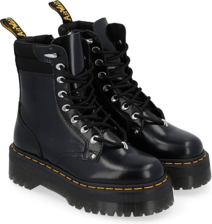 Dr. Martens Jadon HDW II Zwarte Leren Enkellaarzen Zwart Dames