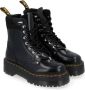 Dr. Martens Leren Enkellaarzen Street Style Rubberen Zool Vetersluiting Black Dames - Thumbnail 2