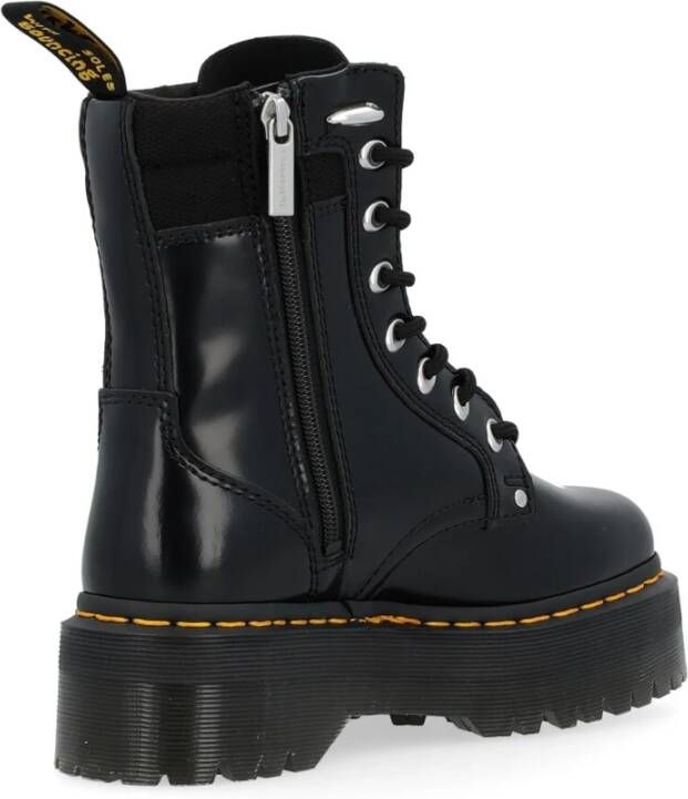 Dr. Martens Jadon HDW II Zwarte Leren Enkellaarzen Zwart Dames