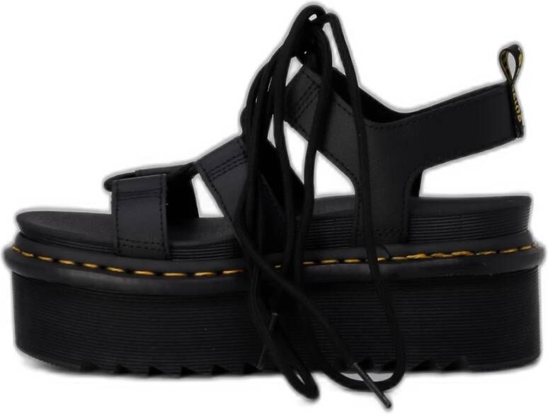 Dr. Martens Athena Leren Sandalen Lente Zomer Collectie Black Dames