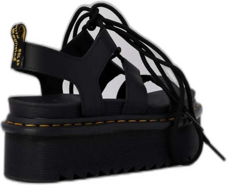 Dr. Martens Athena Leren Sandalen Lente Zomer Collectie Black Dames