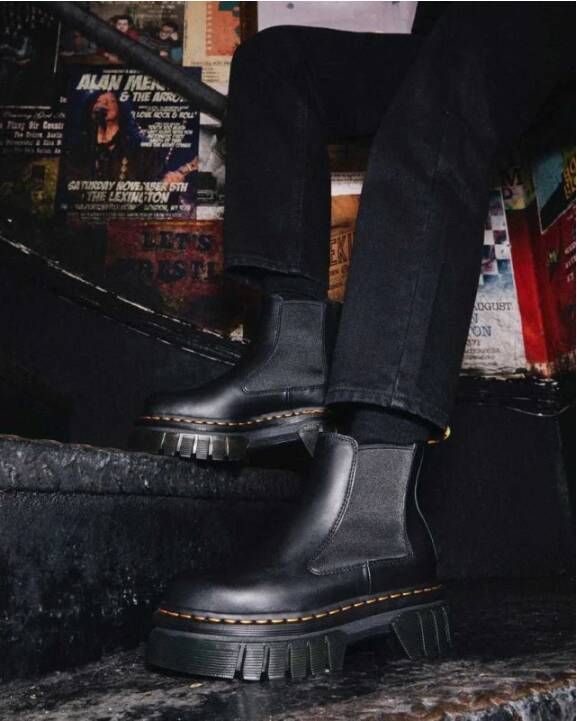 Dr. Martens Audrick Chelsea Zwart Nappa Lux Zwart Heren