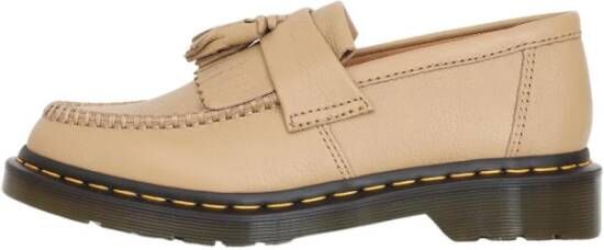 Dr. Martens Beige Adrian Mocassins met Gele Stiksels