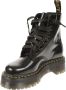 Dr. Martens Zwarte Leren Platformlaars met Decoratieve Stiksels Black Dames - Thumbnail 7