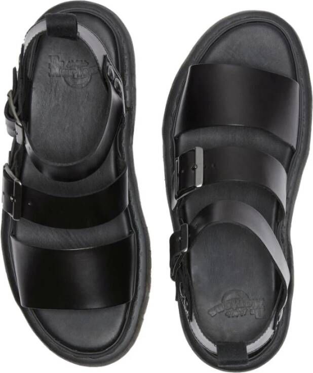 Dr. Martens Brando Zwarte Platte Sandalen