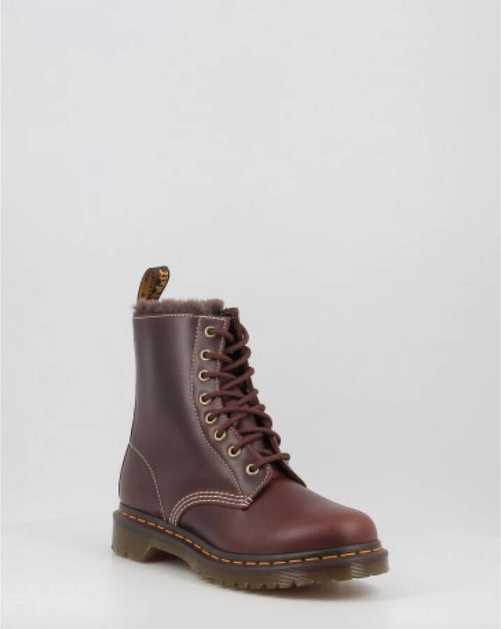 Dr. Martens Bruine Dameslaarzen met Veters Bruin Dames