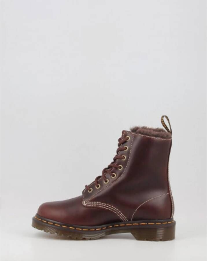 Dr. Martens Bruine Dameslaarzen met Veters Bruin Dames