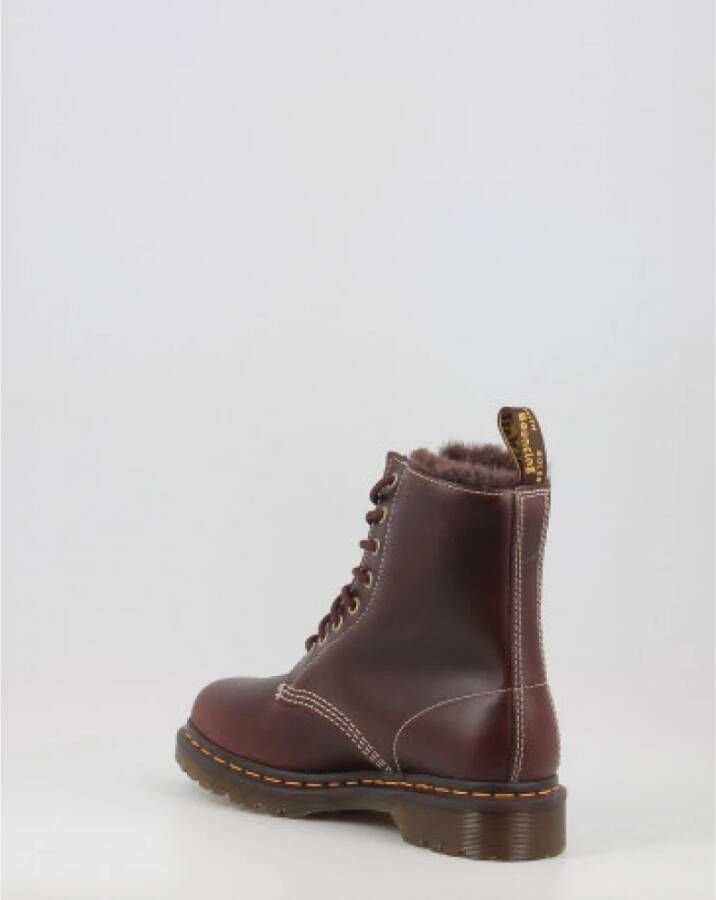 Dr. Martens Bruine Dameslaarzen met Veters Bruin Dames