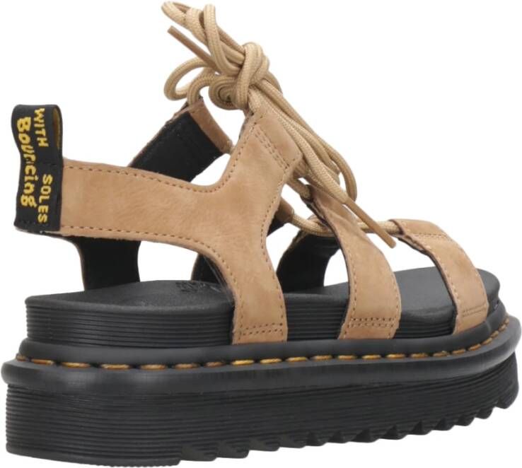 Dr. Martens Bruine Leren Sandalen met Gespen en Veters Brown Dames