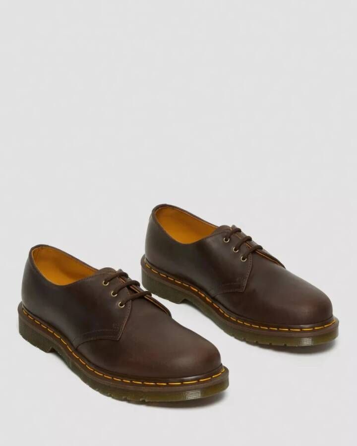 Dr. Martens Crazy Horse Leren Oxford Schoenen Donkerbruin Brown Dames