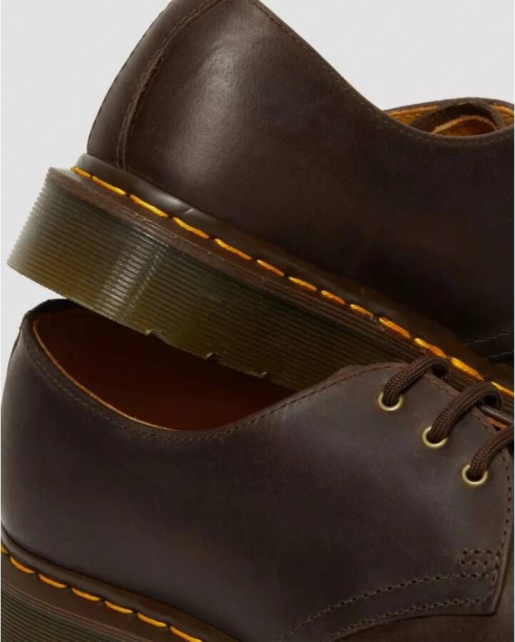 Dr. Martens Crazy Horse Leren Oxford Schoenen Donkerbruin Brown Dames