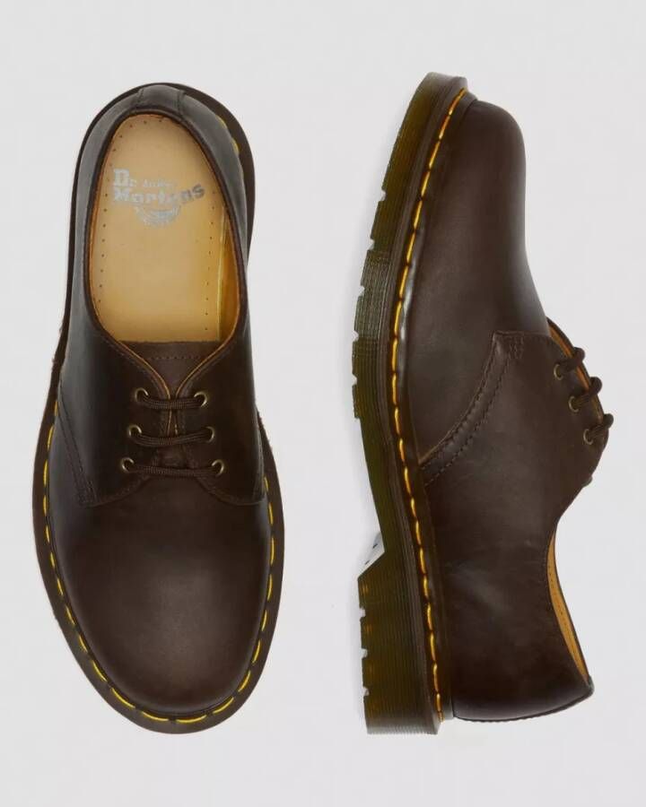 Dr. Martens Crazy Horse Leren Oxford Schoenen Donkerbruin Brown Dames