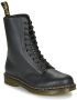 Dr. Martens Zwarte Leren Laarzen met Logo Treklus Black - Thumbnail 4