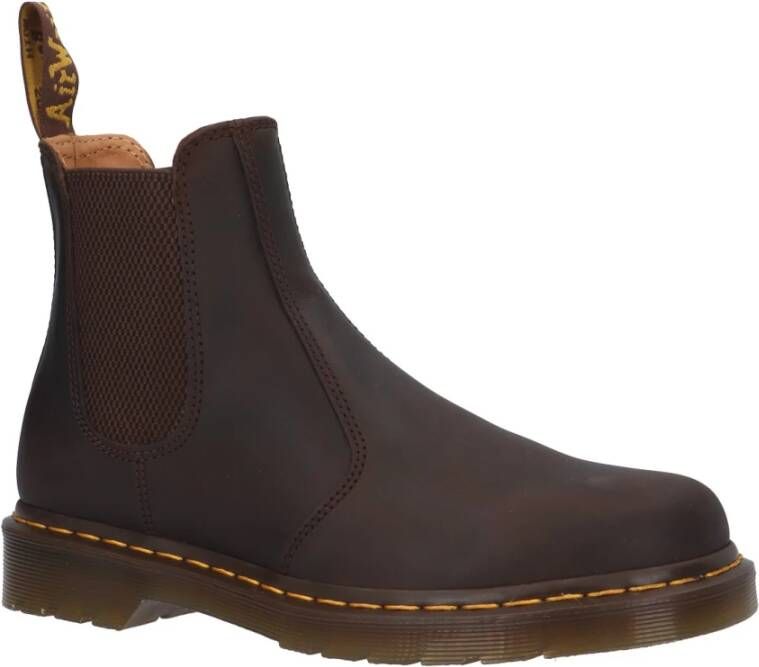 Dr. Martens Donkerbruine Leren Enkellaars