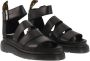 Dr. Martens Zwarte platte leren sandalen met verstelbare gespsluiting Black Dames - Thumbnail 6