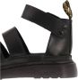 Dr. Martens Zwarte platte leren sandalen met verstelbare gespsluiting Black Dames - Thumbnail 9