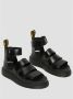 Dr. Martens Zwarte platte leren sandalen met verstelbare gespsluiting Black Dames - Thumbnail 3