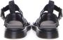 Dr. Martens Zwarte Leren Platte Sandalen Gryphon Brando Black - Thumbnail 11