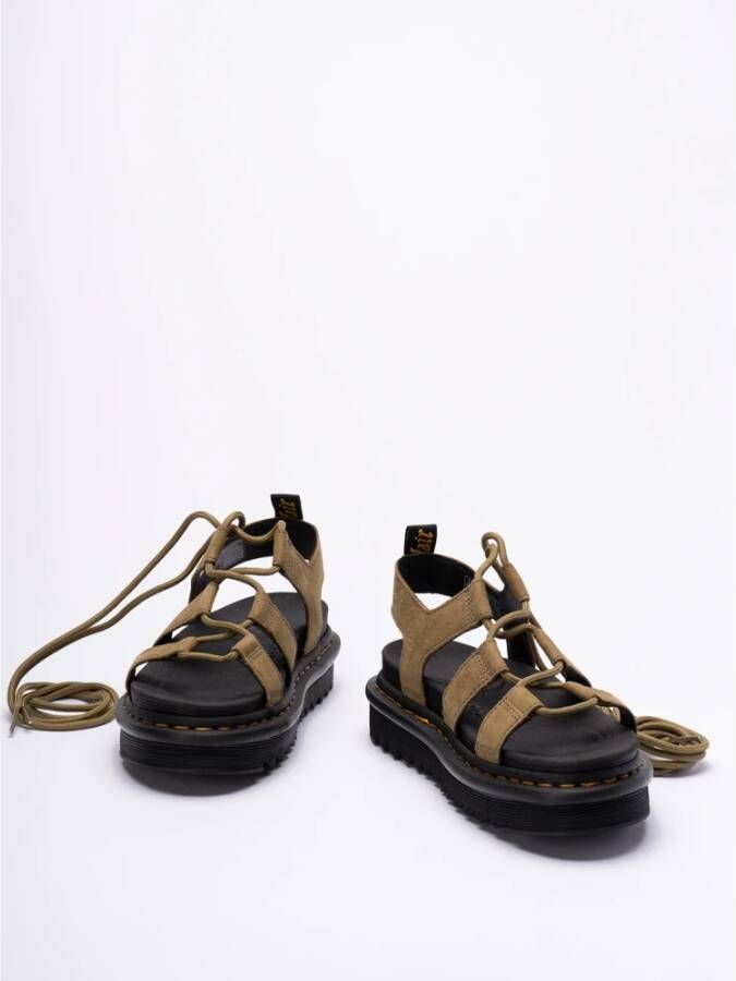 Dr. Martens Gedempte Olijf Nartilla Sandalen Green Dames