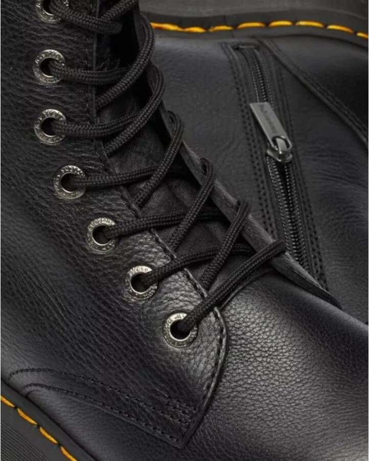 Dr. Martens Jadon Black Pisa Leren Platform Boots