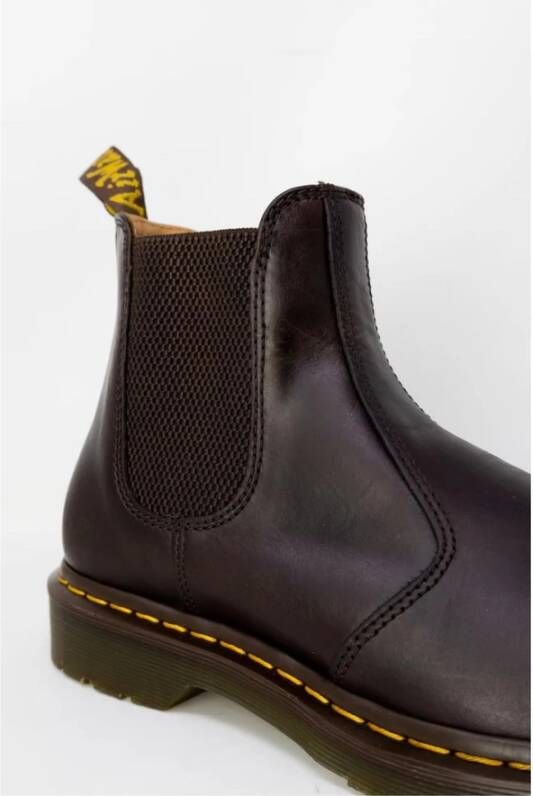 Dr. Martens Klassieke leren enkellaarzen met hak Brown Heren