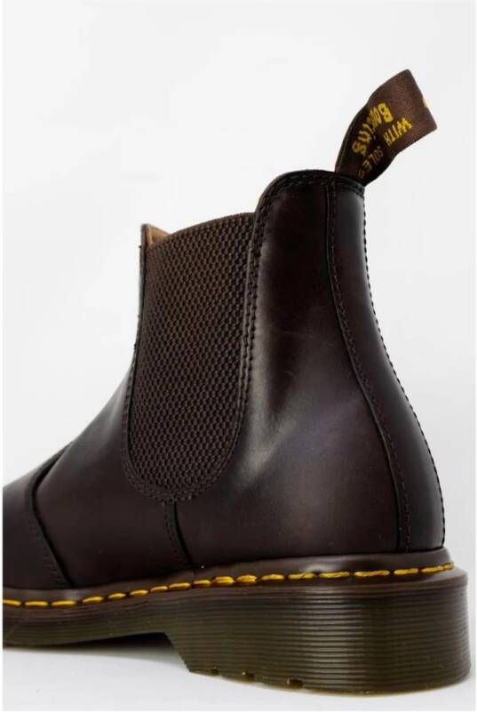 Dr. Martens Klassieke leren enkellaarzen met hak Brown Heren