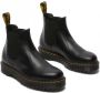 Dr. Martens Zwarte Leren Laarzen met Elastische Inzetstukken Black - Thumbnail 14