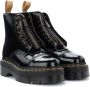 Dr. Martens Vegan Enkellaarzen met Glanzende Afwerking Black Dames - Thumbnail 7