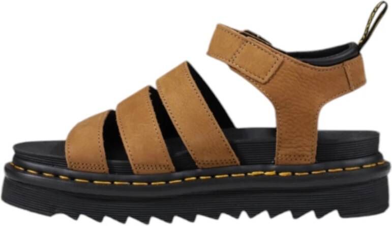 Dr. Martens Leren Sandalen met Gesp en Rubberen Zool